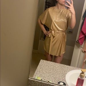 Gold shimmer dress